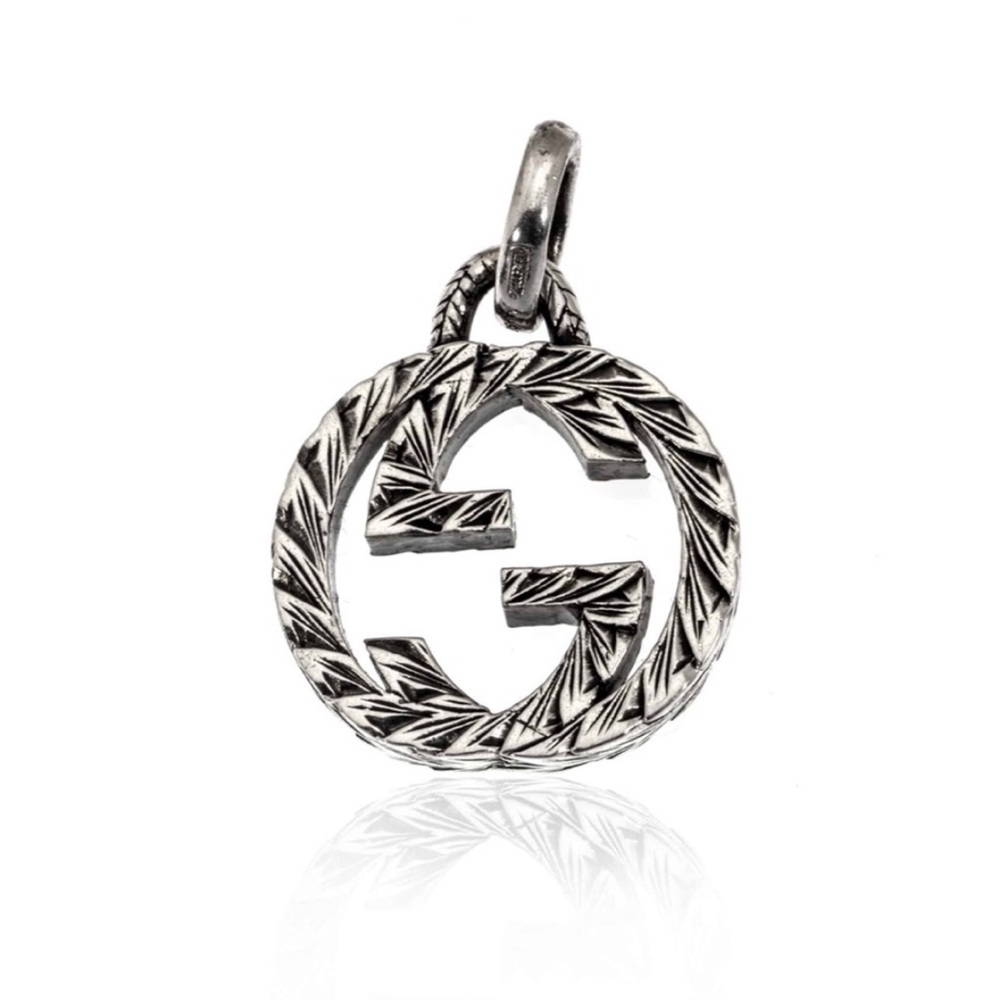 New Gucci Interlocking GG Silver Pendant Authentic - Picture 9 of 9